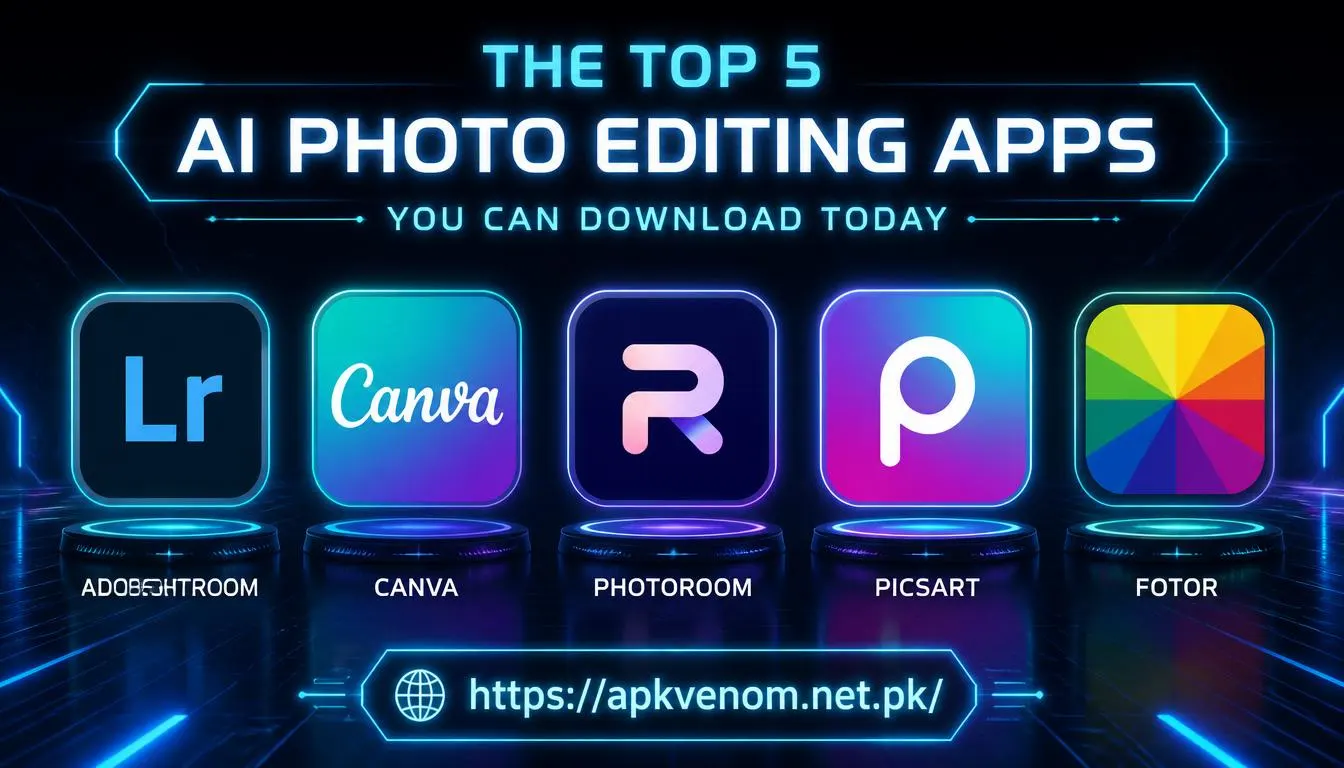 The Top 5 AI Photo Editing Apps You Can Download Today Adobe Lightroom Canva Photoroom Picsart Fotor