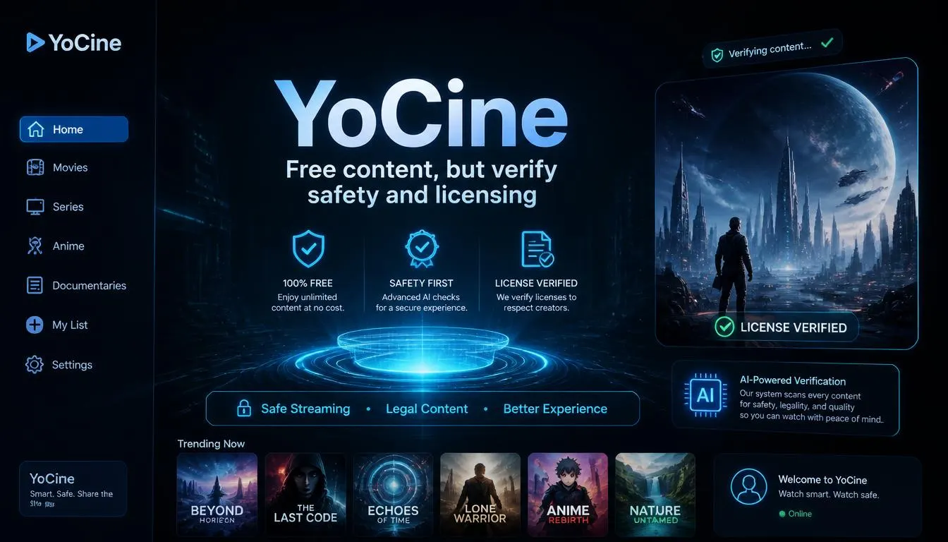 YoCine Free content, but verify safety and licensing