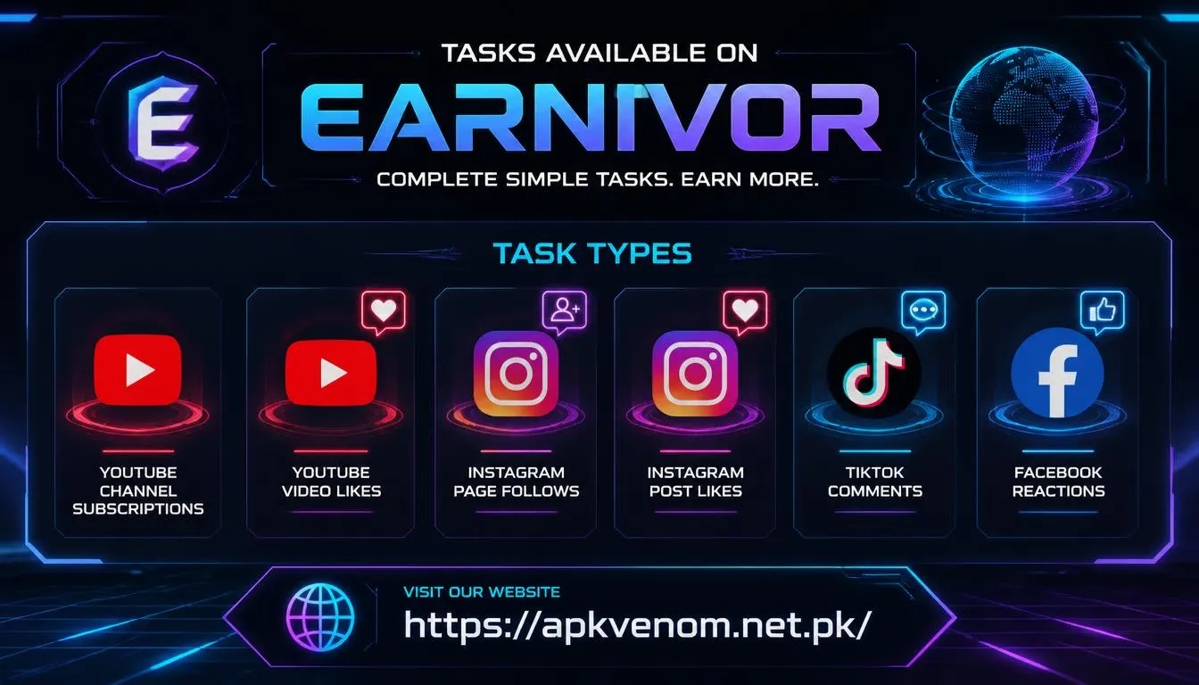 What types of tasks are available on Earnivor