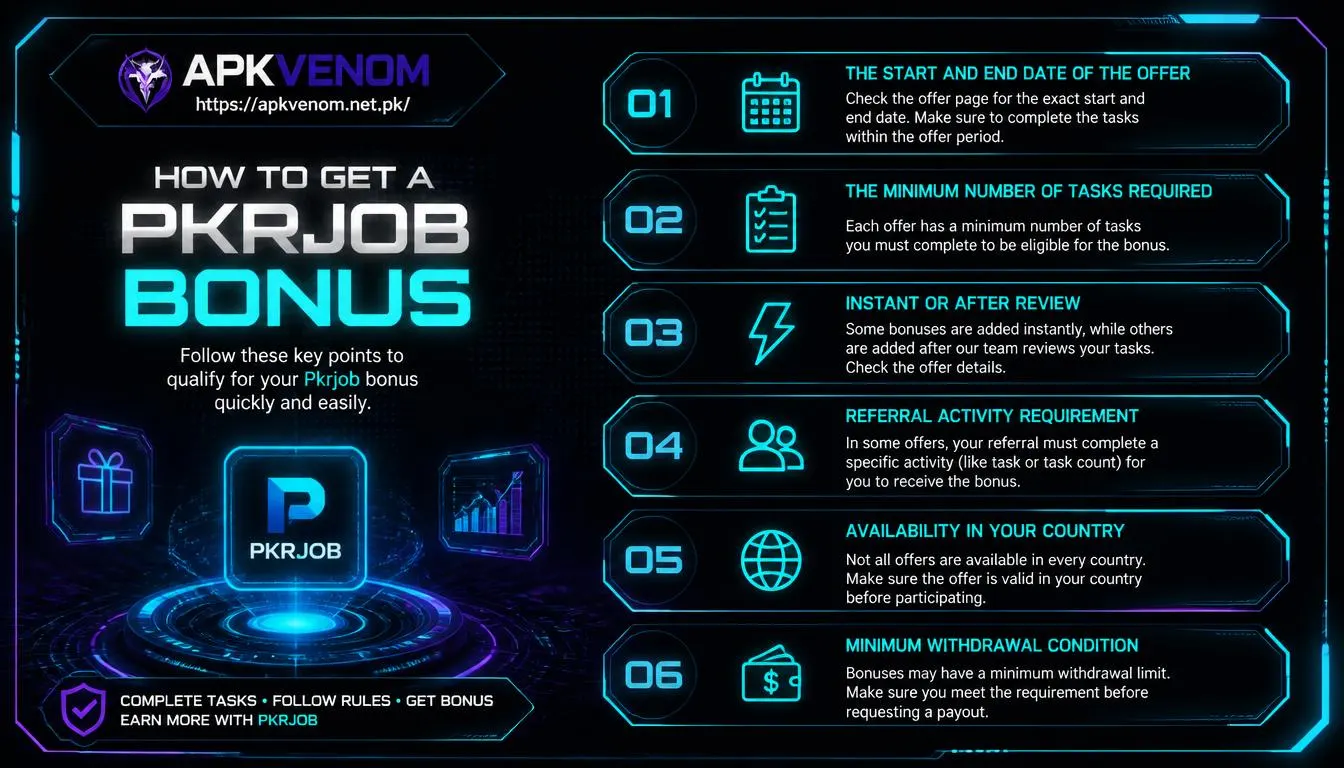 How to get a Pkrjob bonus