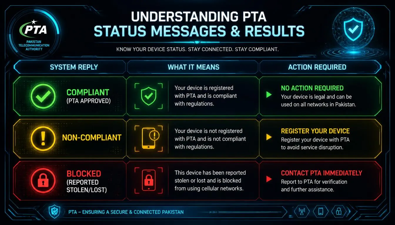 Understanding PTA Status Messages & Results