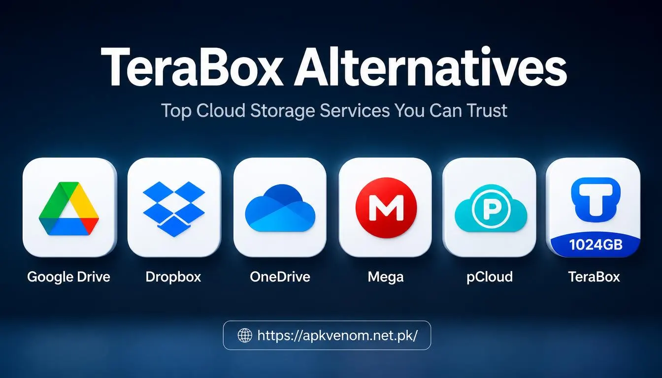 TeraBox Alternatives pCloud Mega: OneDriv Dropbox Google Drive