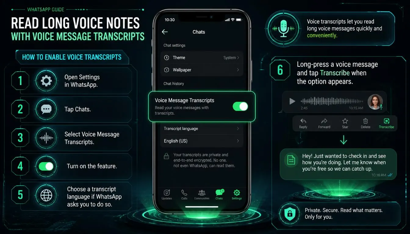 How to enable voice transcripts